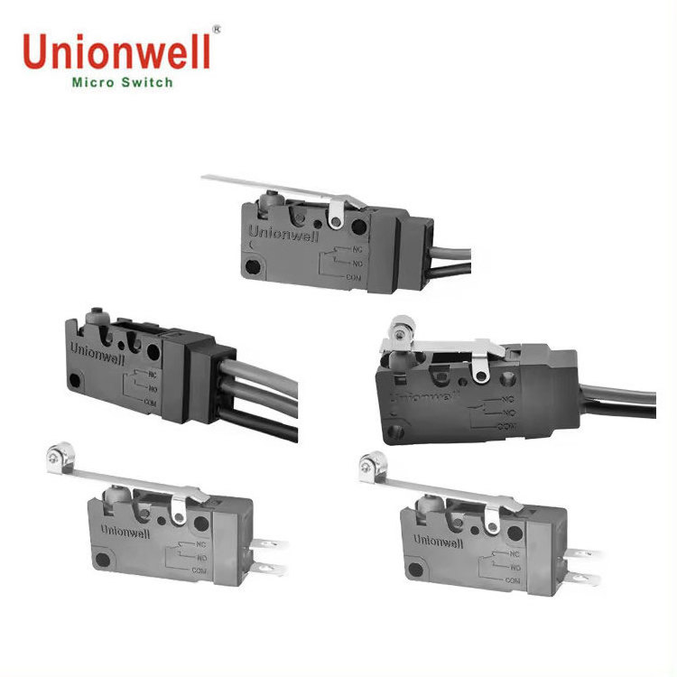 Unionwell 10A microswitch roller type rubber waterproof micro switch