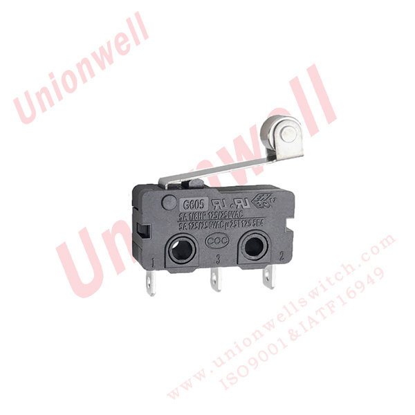 Unionwell Manufacturing Micro Switches 25t125 0.1A 5A 10A 12A Roller Lever Actuator Miniature Microswitch