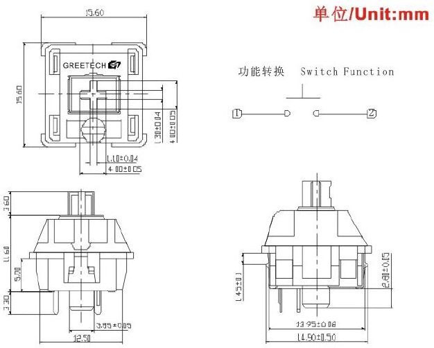 China supplier blue/black/red/brown mechanical keyboard electronic switches for desktop computer