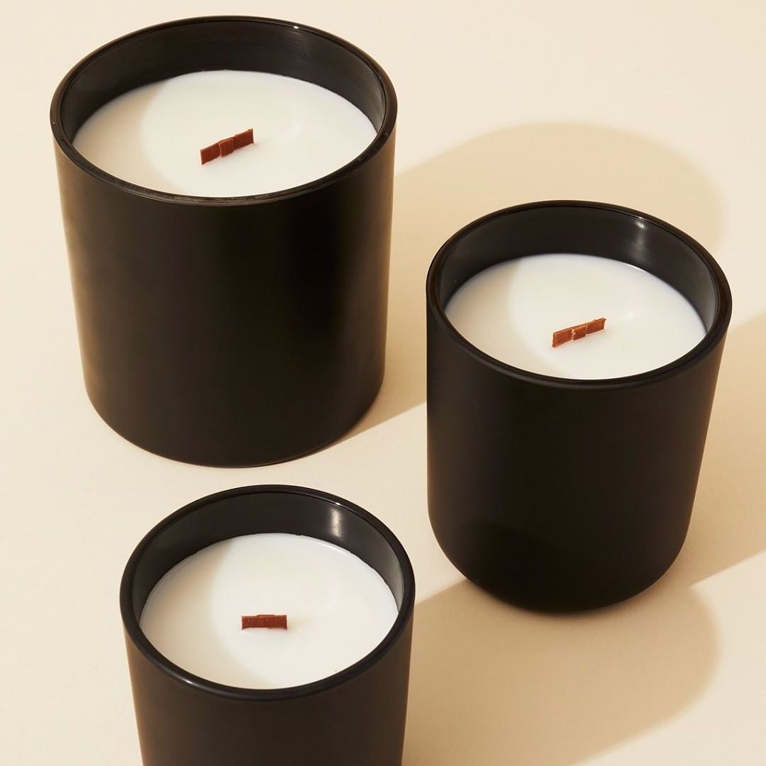 Candle Jar Making Suppliers 12oz 16oz Matte White Black Aura Glass Vessel Jar With Metal Wooden Bamboo Lid Wholesale