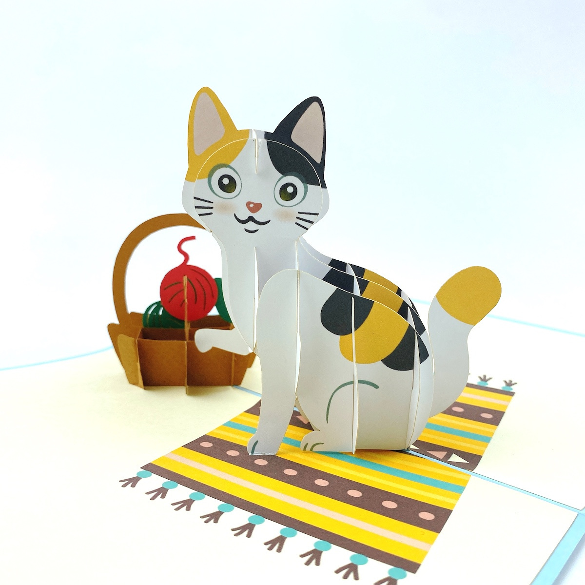 Cat playing New design 2022 card pop up 3d greeting card for Cat lover