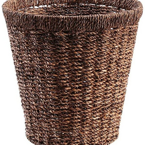 Storage Woven Laundry Clothes Storage Basket Handmade Straw Laundry Storage Bucket Laundry Basket