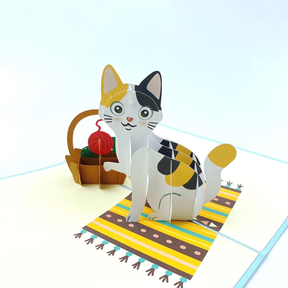 Cat playing New design 2022 card pop up 3d greeting card for Cat lover