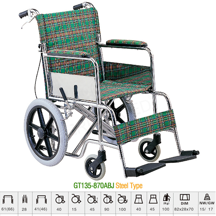 2021 cheap wheel chair standard wheelchairs 809 transfer aluminium lightweight manual foldable wheelchair used for sale