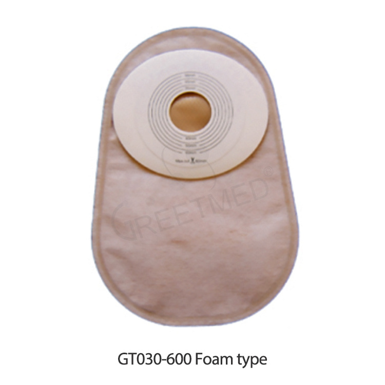 Greetmed Drainable Pouch Colostomy Bag Hospital Surgical Two Piece PVC Ce Spacer Inhaler EOS Pacemaker Ostomy Bags 2 Piece