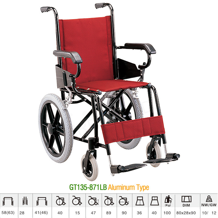 2021 cheap wheel chair standard wheelchairs 809 transfer aluminium lightweight manual foldable wheelchair used for sale