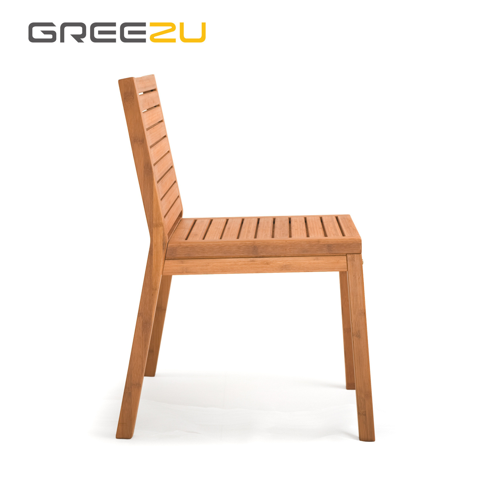 Greezu Direct factory Silla de madera Colmar chair Outdoor garden bamboo furniture chair patio waterproof bamboo chair set