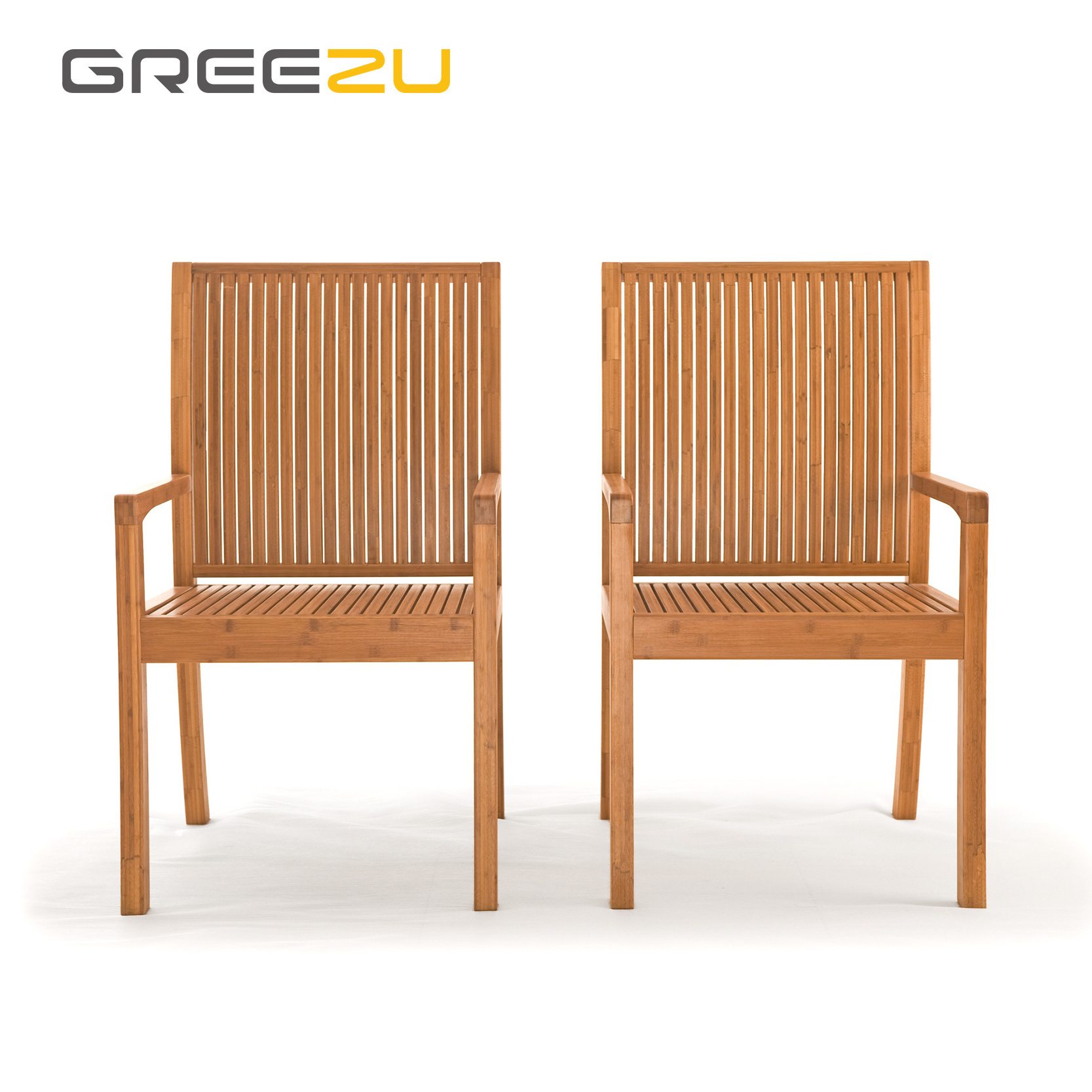 Greezu Direct factory Silla de madera Bled armchair Outdoor pool luxury bamboo furniture Waterproof bamboo chair for patio