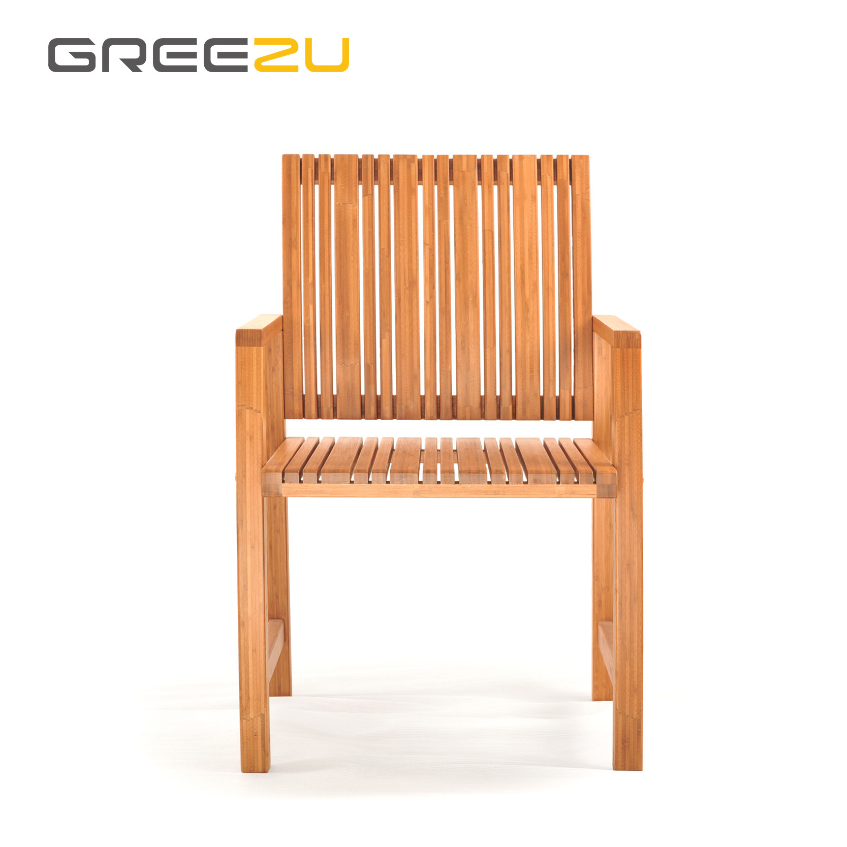 Greezu Direct factory Silla de madera Bled armchair Outdoor pool luxury bamboo furniture Waterproof bamboo chair for patio