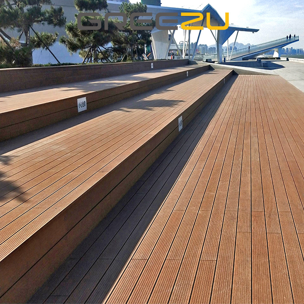 Exterior bamboo patio flooring carbonized deck Outdoor waterproof new bamboo wood decking materials Engineered bamboo decking