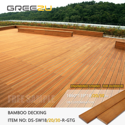 Exterior bamboo patio flooring carbonized deck Outdoor waterproof new bamboo wood decking materials Engineered bamboo decking