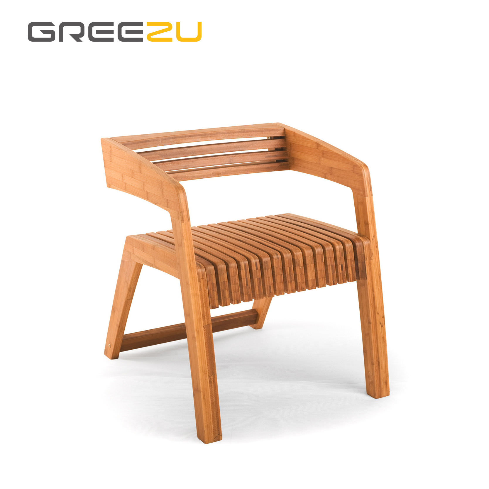 Campos Modern Outdoor Bamboo Restaurant Chair Wooden Garden and Beach Furniture for Hotel Patio Use