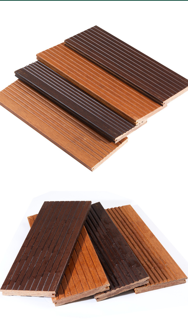 Eco Forest Outdoor Durable Strand Woven Bamboo Flooring Carbonized Solid Bamboo Deck Bamboo Decking