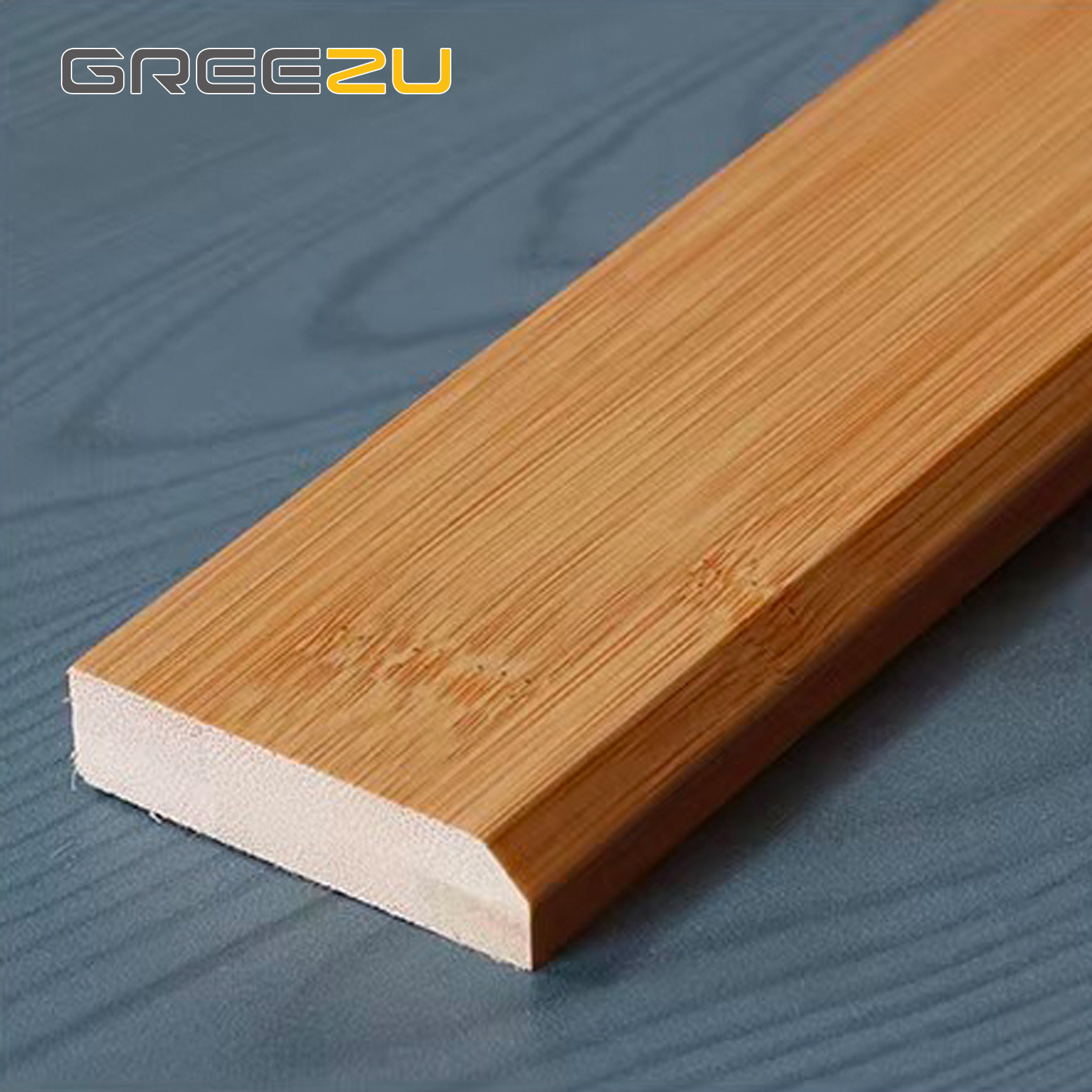 Greezu Direct factory Zocalo Waterproof bamboo solid skirting board Baseboard moulding Baseboard bamboo wood