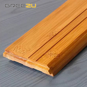 Greezu Direct factory Zocalo Waterproof bamboo solid skirting board Baseboard moulding Baseboard bamboo wood