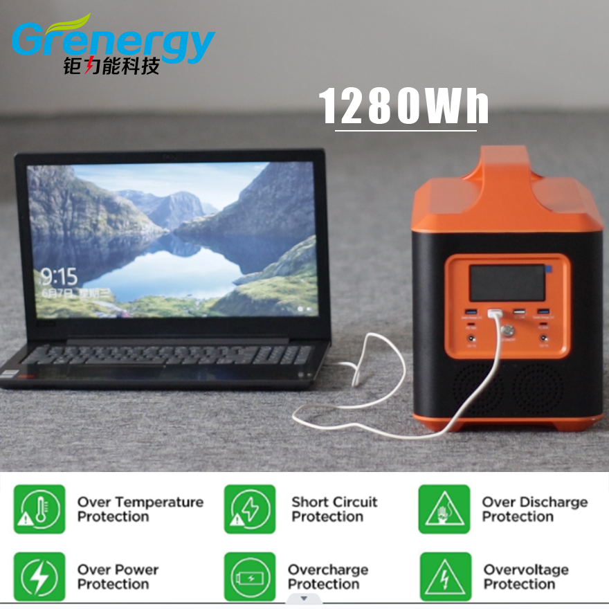 Portable 25.6V 50Ah small Power Station Charging station & power station for home emergence power or outside camping