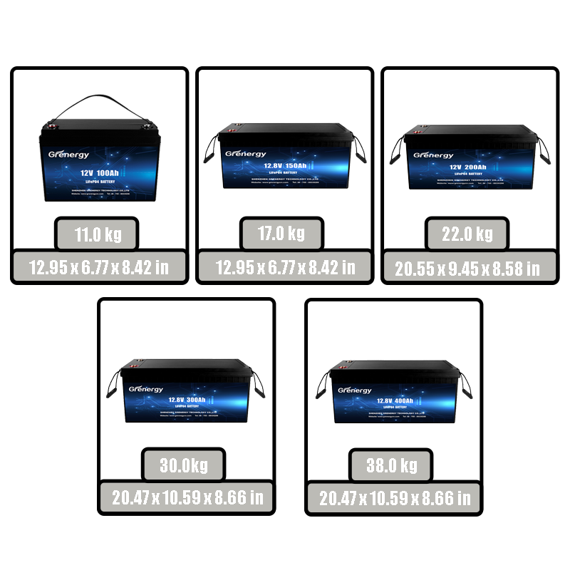 Factory Price App Ip65 1280Wh 12V 125Ah 150Amh 300Ah 200Ah Slim Lithium Battery Pack 12V 240Ah Lithium Leisure Battery Solar