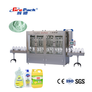 Automatic Filler Hair Shampoo Production Line Lotion High Viscosity Liquid Soap Detergent Filling Machine