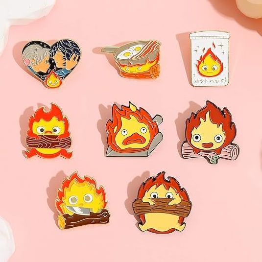 GREPAS GIFTS Customization Fire Flame Enamel Lapel Pins