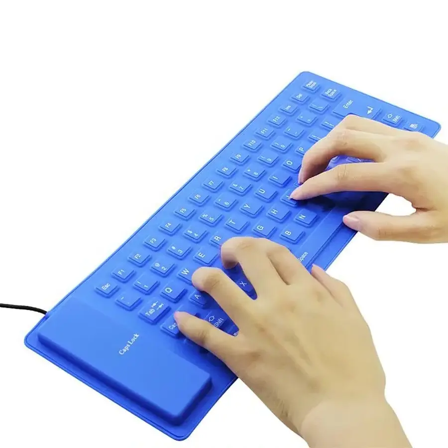 85 Keys Portable Mini USB Keyboard Flexible Waterproof Soft Silicone Gaming Keyboard Tablet Foldable Computer Keyboard Laptop