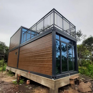 Premade House shipping Prefabricated Flat pack container house shipping 2 bedroom  ready to living modern prefabricated houses