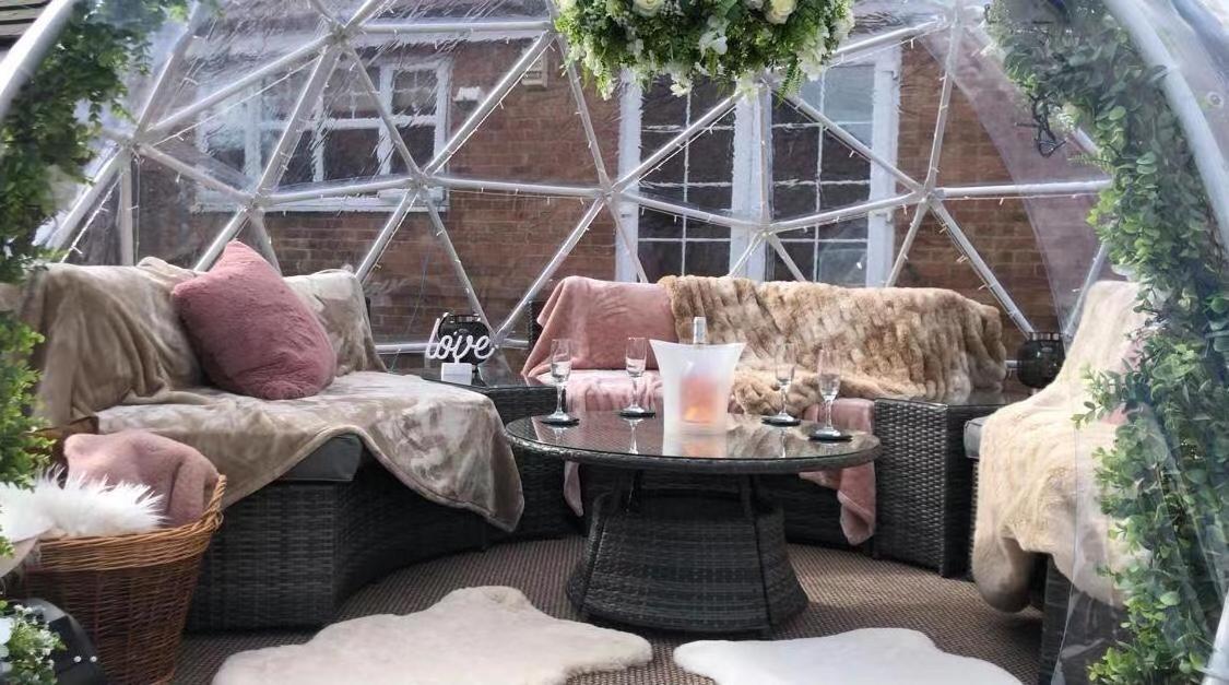 Good-looking Outdoor Small Weather Proof Around Igloo Tent Dome Outdoor Dining Igloo Dome Tent Glamping