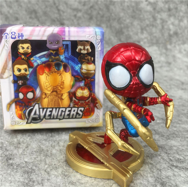 Hot Sale Marvel Superhero Blind Box Figure SpiderMan Blind Box Doll Car Decoration