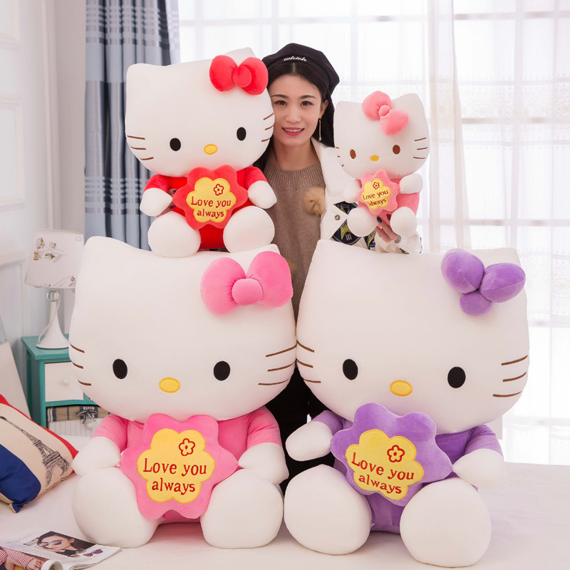 Wholesale soft plush material fruit helloKITTY cat plush toy cute Kitty children doll girl doll pillow