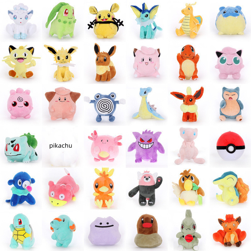 2022 Wholesale 8 Inch Pokemon Plush Toy High Quality Pikachu Plush Squirtle Charmander Bulbasaur Plush