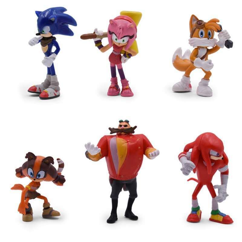 Hot Sale 6pcs/Set Sonic PVC Action Figure Small Doll Car Decoration Doll Toy For Kids