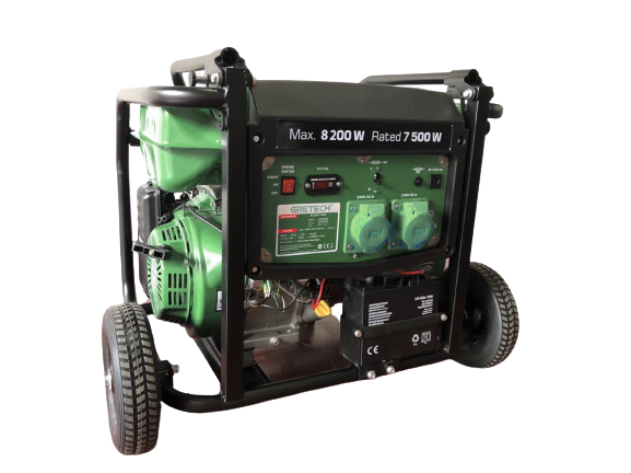 Gretech Top quality professional home use gasoline generator set 3 Phase 8000w gasoline power