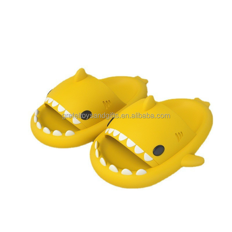 Gretel children Wholesale home indoor cute Adult Couple eva soft sole slippers shark slides Baby Sharks Flip Flop Sandals Shoes