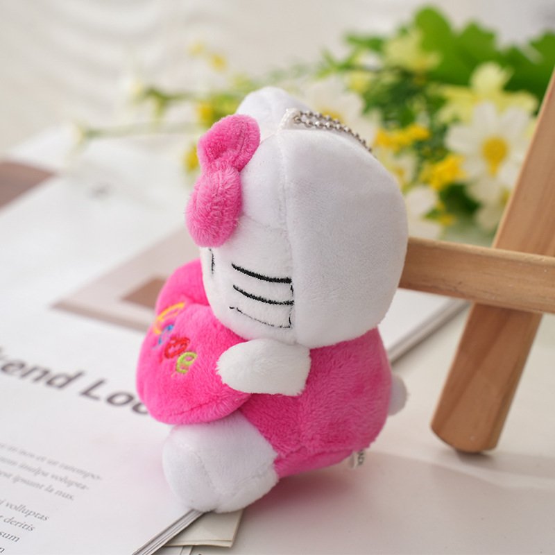 Wholesale Cute Kitty Cat Hello Plush Toy KeyChains Sanrio Plush Grab Doll Backpack Bag Plush Pendant