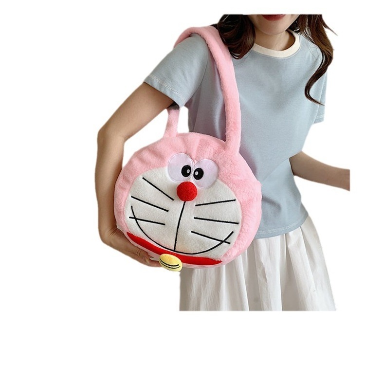 Kawaii Japanese Anime Doraemon Plush Bag Robot Cat Plush Toy Bag For Kids Birthday Gift