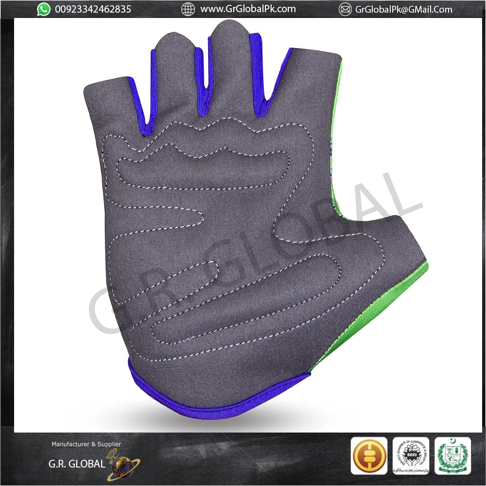 Customizable Design Sports Fingerless Training Gloves Comfortable Cycling Wheelchair Biker Breathable Gloves