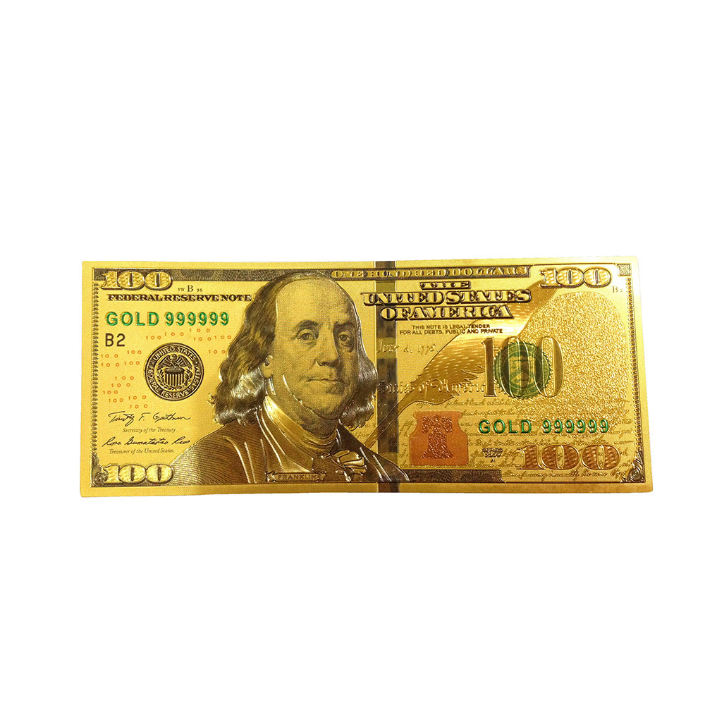 2016 New product 24k gold foil banknote New edition $100 dollar bill currency note