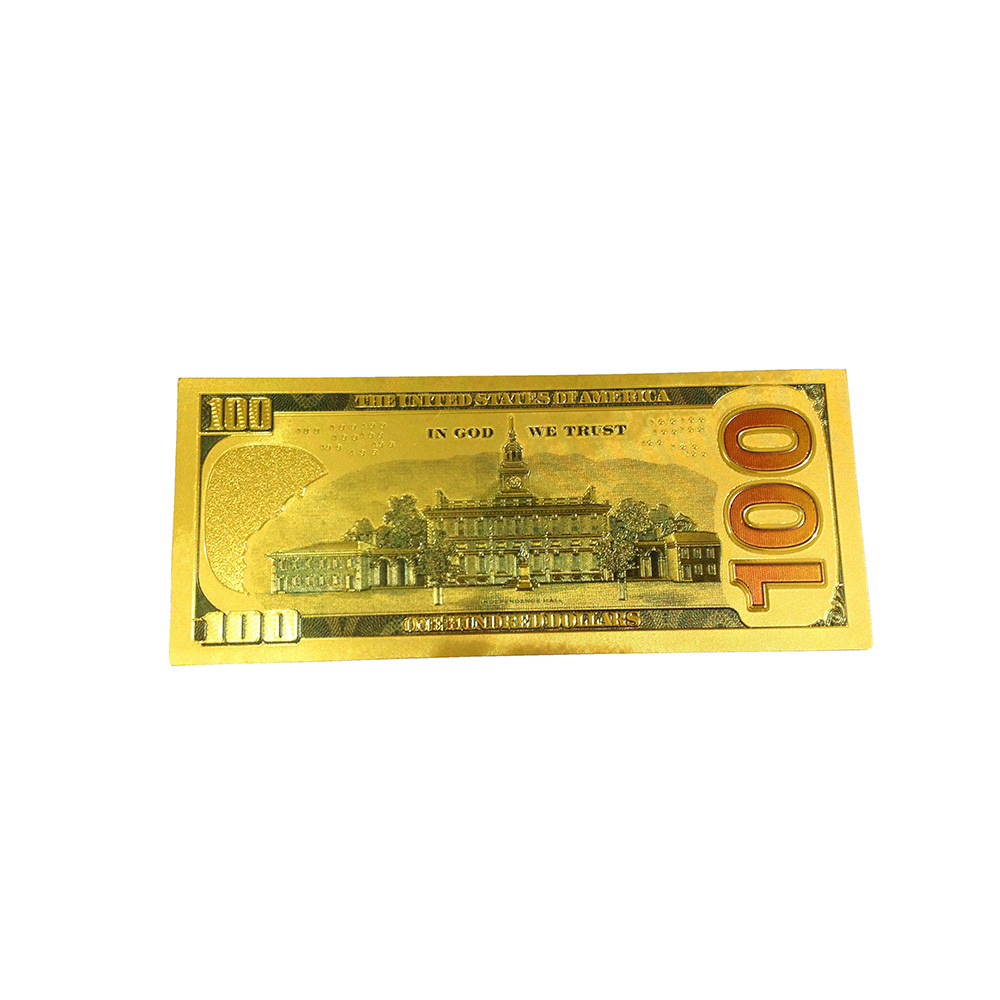 2016 New product 24k gold foil banknote New edition $100 dollar bill currency note