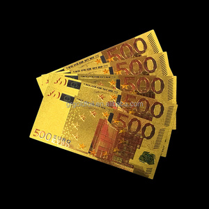 Most popular gold foil euro 500 casino playing banknotes