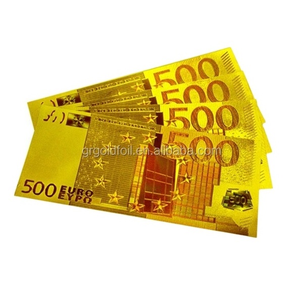 Factory price high quality two sided banknote/ euro 500 Gold Banknotes