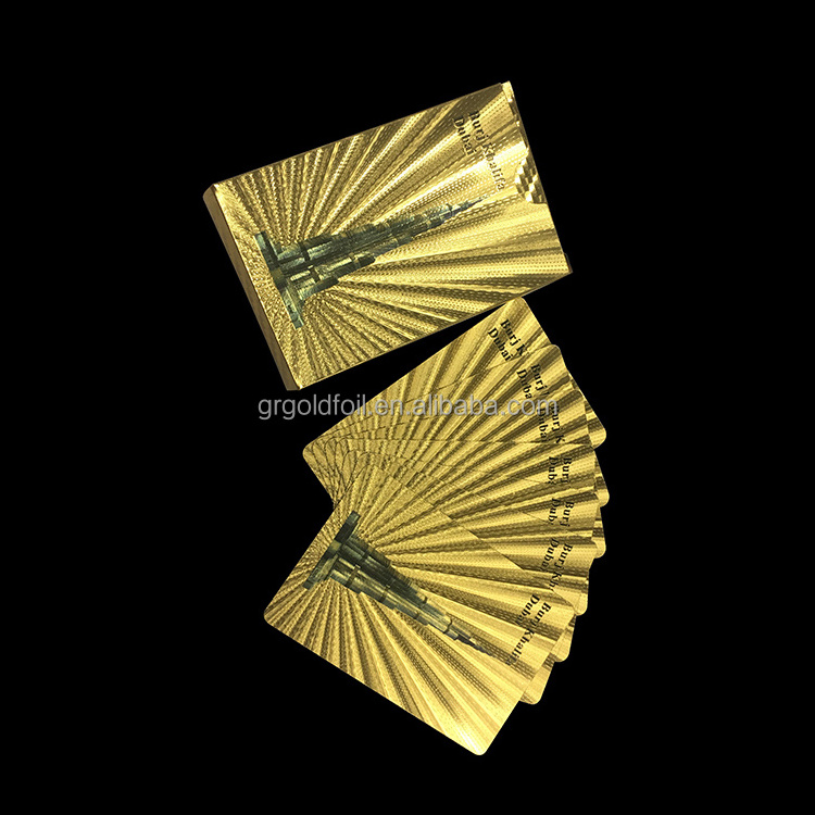 Fast delivery low MOQ custom gold foil playing cards