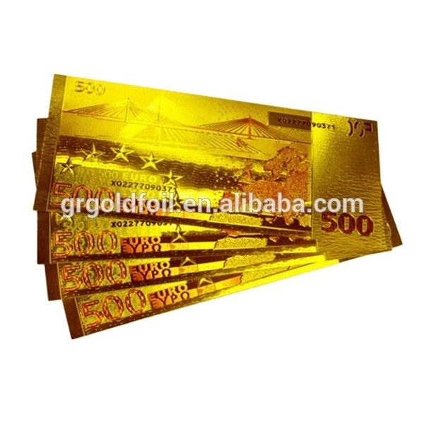 Factory price high quality two sided banknote/ euro 500 Gold Banknotes