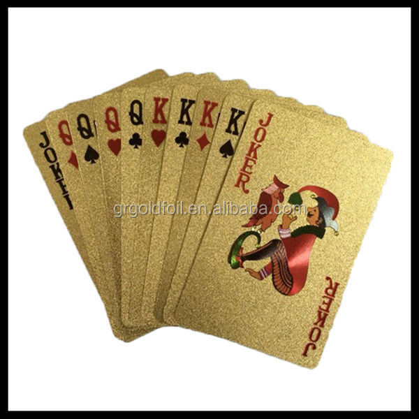 Gold plated playing card Burj Khalifa Dubai playing cards with wooden gift box