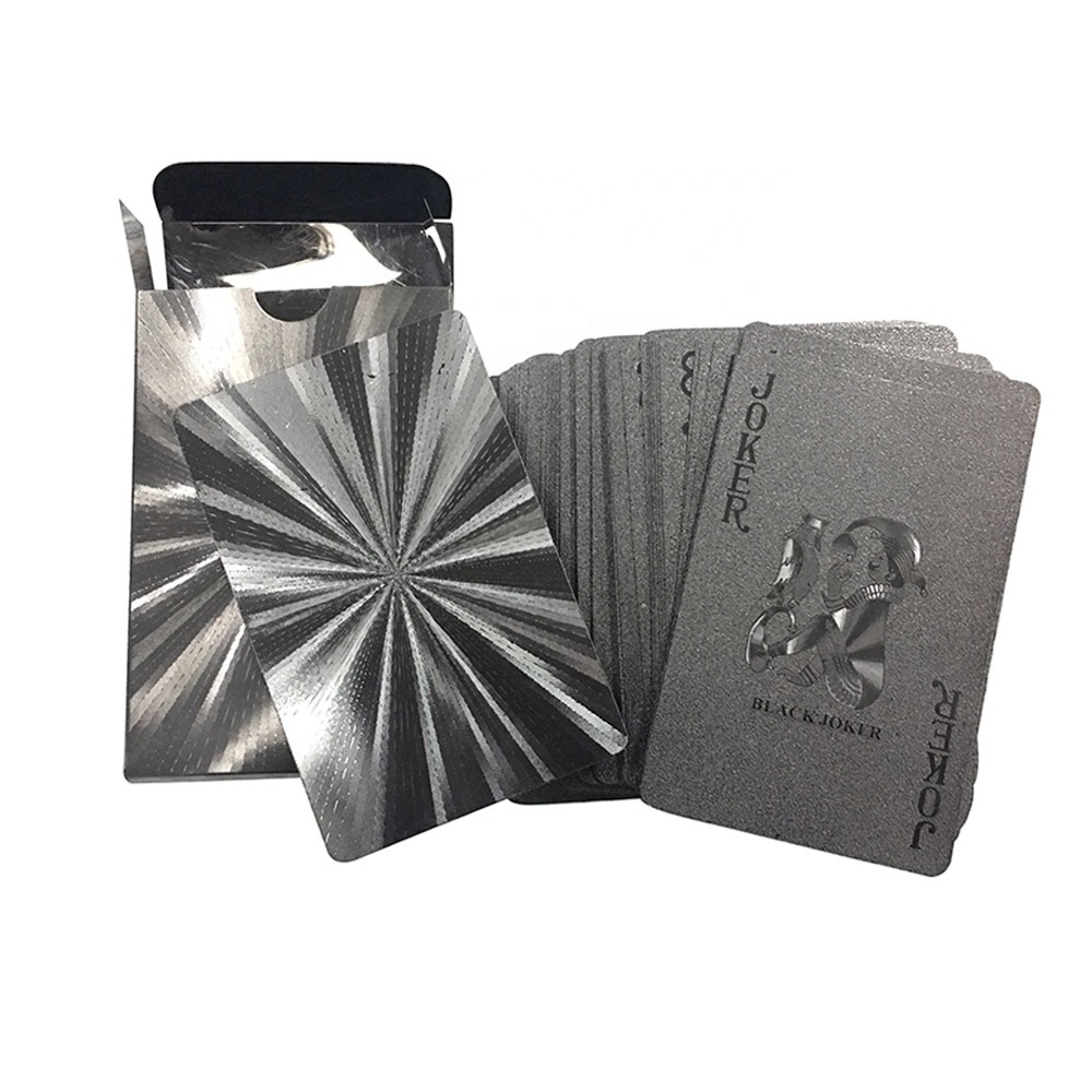 Black Diamond playing card Mental plastic poker card Water proof Gold/Black/Silver foil PET cards