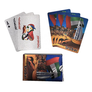 Dubai Scenery Gold/Silver foil played trading cards Custom playing cards gold deck of cards