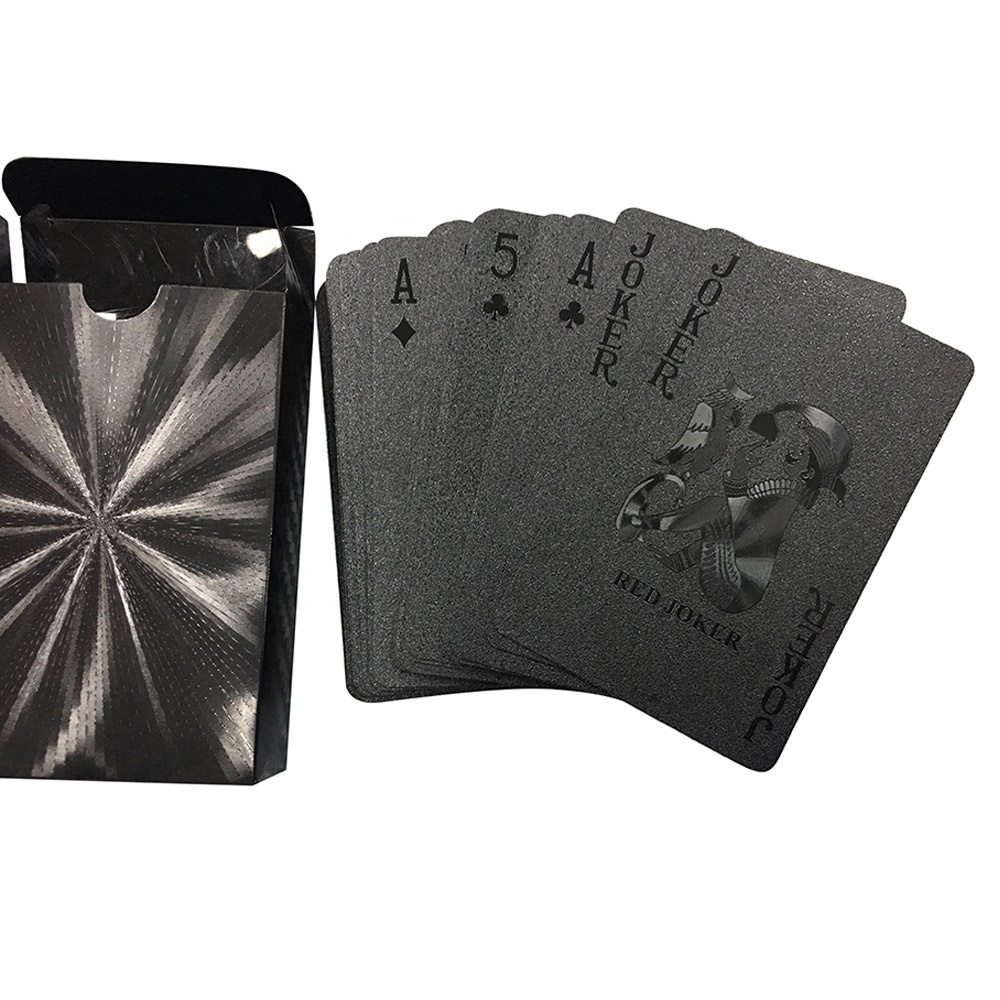 Black Diamond playing card Mental plastic poker card Water proof Gold/Black/Silver foil PET cards