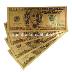 bank note validation Gold plated bank note