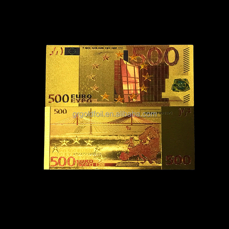 Most popular gold foil euro 500 casino playing banknotes