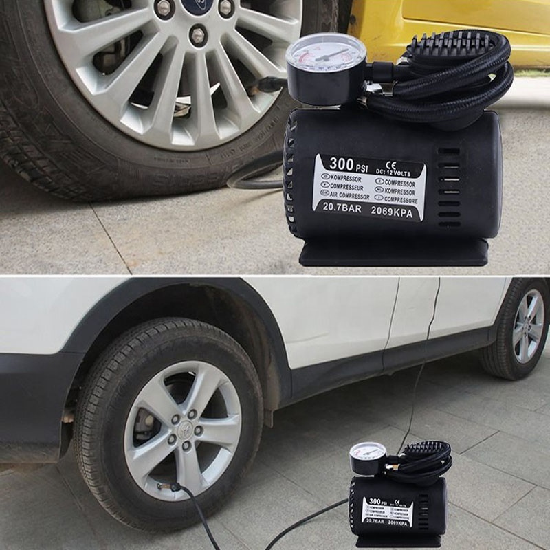 Tire Inflator Portable Air Compressor 300PSI DC 12V Electric Air Pump for Car Tires Bike Motorcycle Ball