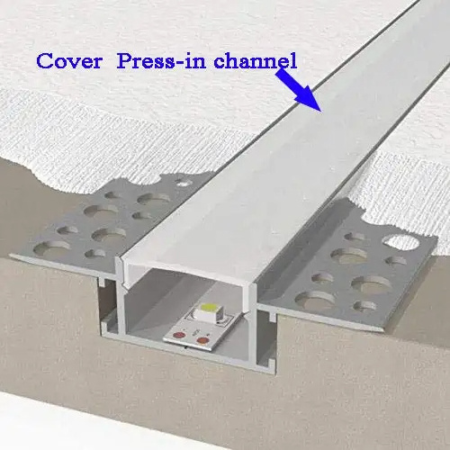 Aluminum Profile Low Price Extrusion Sheets Aluminum Profile Led Strip Light Metal for Led Drywall Led Strip Diffuser