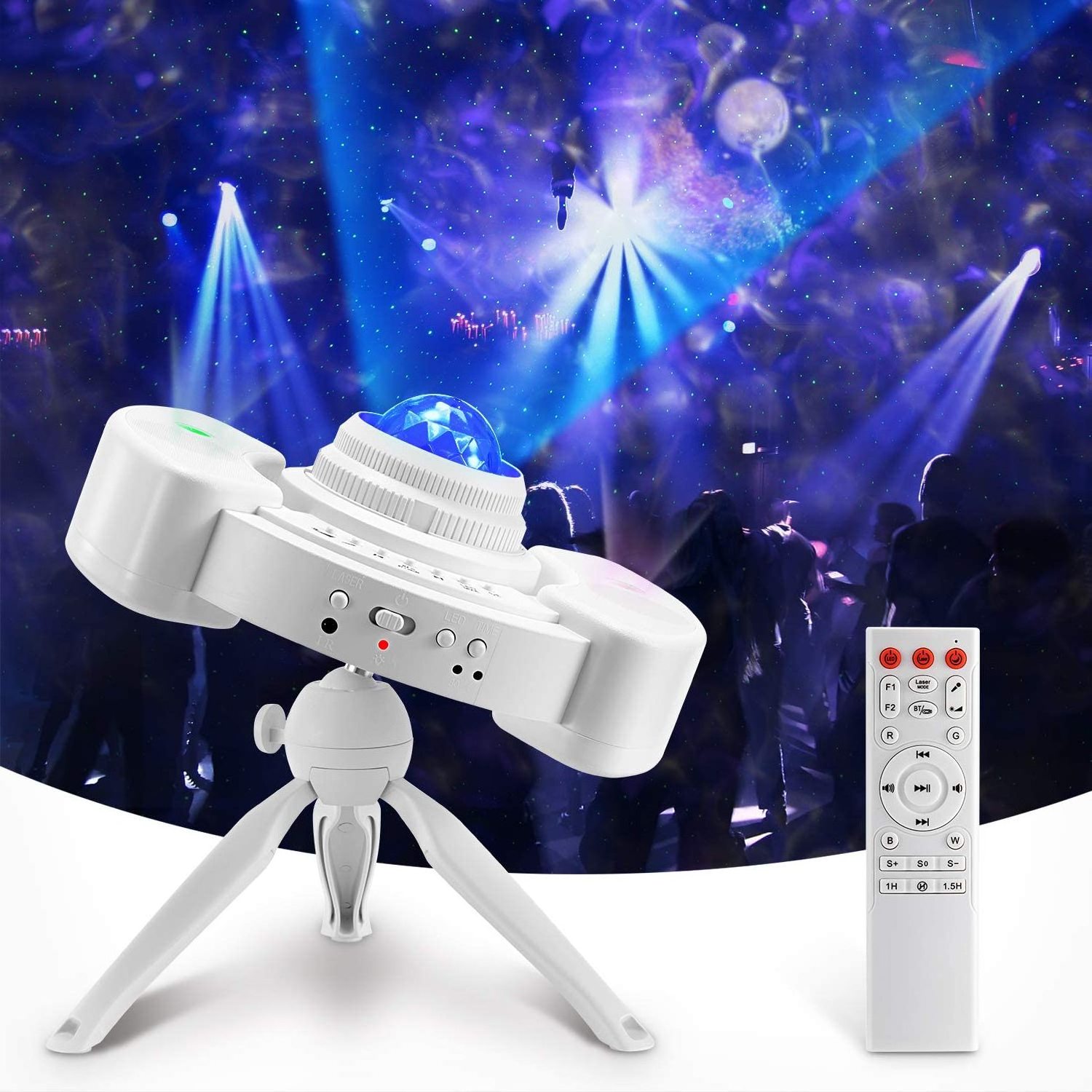 Speaker Twinkle Star Starry Sky Laser Light Dynamic Music Galaxy Projector Led Nebula Cloud Remote Control Night Lights